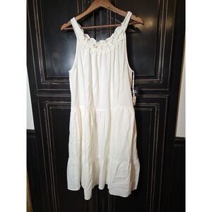 52 Seven 1X Linen/rayon Blend Tank Dress W/pockets,  Summer, Beach, Graduation